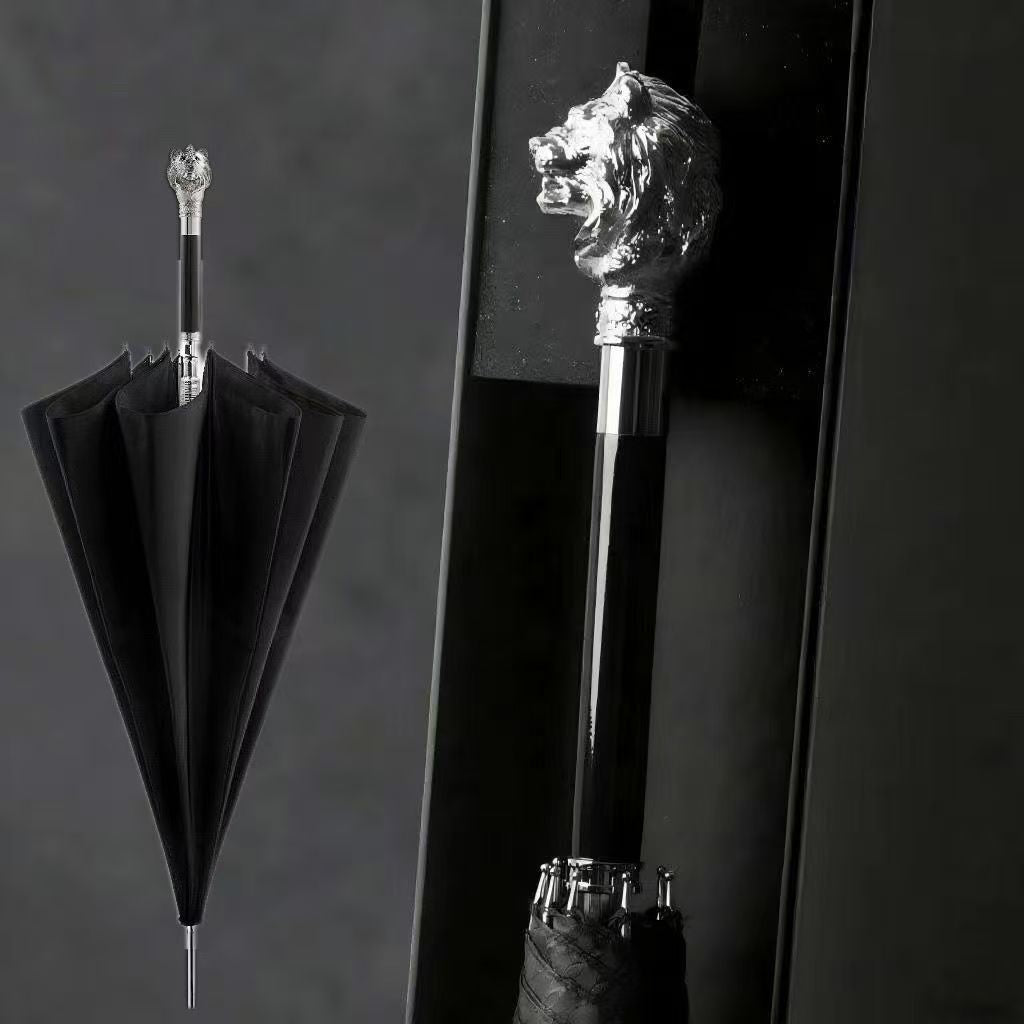 Classic Artistic Outdoor Umbrella-Horse Head Eagle Head Skull Design Personalized 190T Nylon Gift Umbrella for Sunny Sunscreen