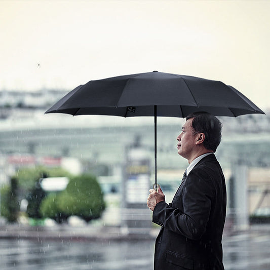 TX859 Men Business Rain Umbrellas With Gift Box 10K Sun Block Umbrella With Carbon Fiber Handle Business Gift Umbrella