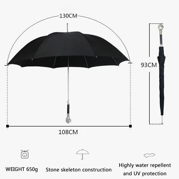 Classic Artistic Outdoor Umbrella-Horse Head Eagle Head Skull Design Personalized 190T Nylon Gift Umbrella for Sunny Sunscreen