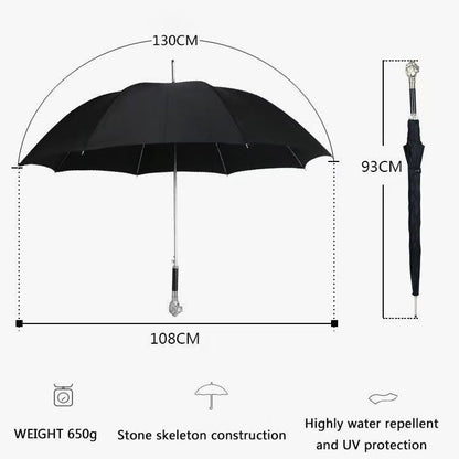 Classic Artistic Outdoor Umbrella-Horse Head Eagle Head Skull Design Personalized 190T Nylon Gift Umbrella for Sunny Sunscreen
