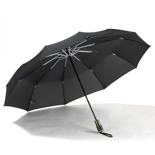 TX859 Men Business Rain Umbrellas With Gift Box 10K Sun Block Umbrella With Carbon Fiber Handle Business Gift Umbrella