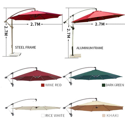 FEAMONT Aluminum Banana Sun Patio Umbrella Hot Sale Garden Beach Umbrella for Outdoor Use