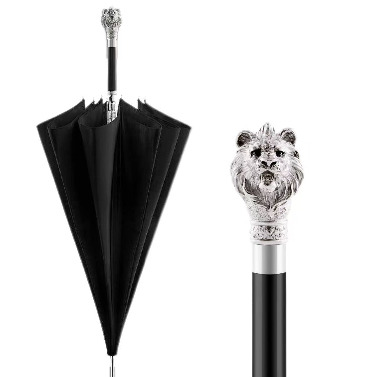 Classic Artistic Outdoor Umbrella-Horse Head Eagle Head Skull Design Personalized 190T Nylon Gift Umbrella for Sunny Sunscreen