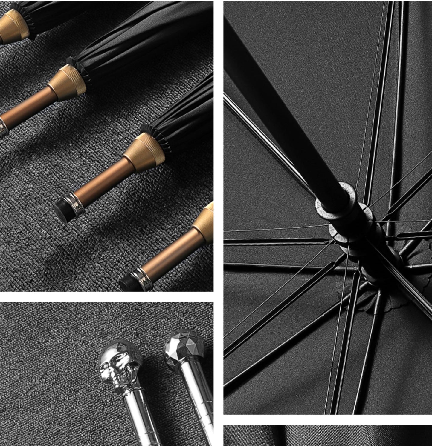 Luxury stick umbrella with cane with fashion design umbrella