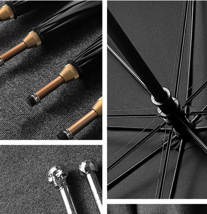 Luxury stick umbrella with cane with fashion design umbrella